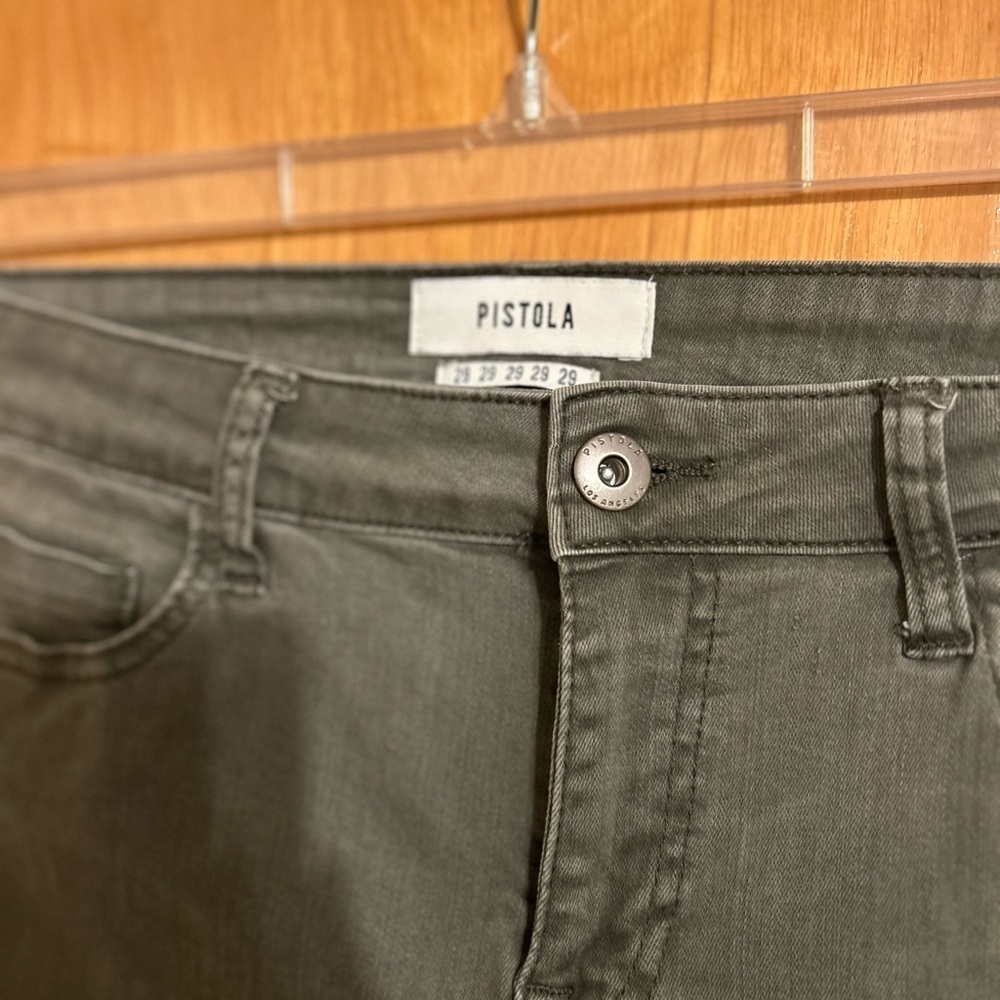 Pistola Green Skinny Moto-Style Jeans - Picture 2 of 3